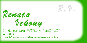 renato vekony business card